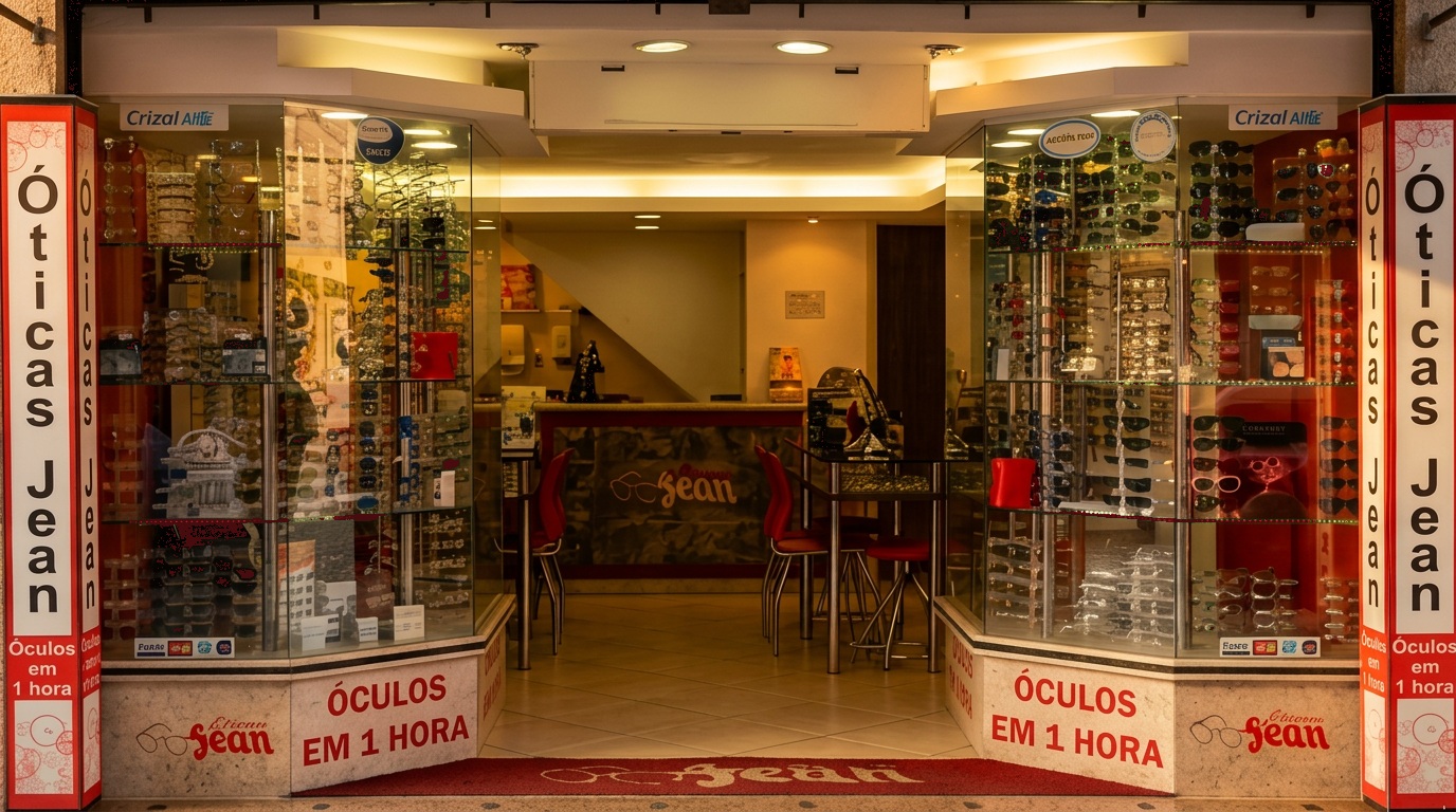 Vitrine da Óticas Jean no Centro do Rio